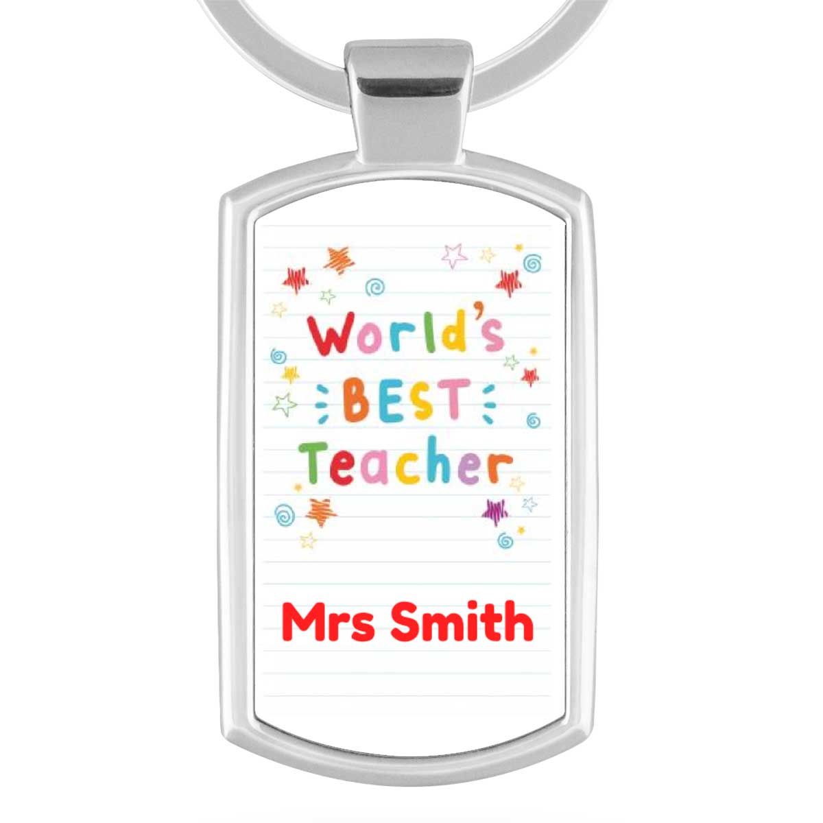 World's Best Teacher Personalised Keyring